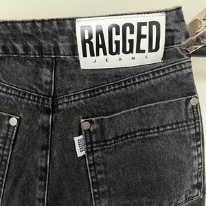 Black Ragged Jeans. Size 24.